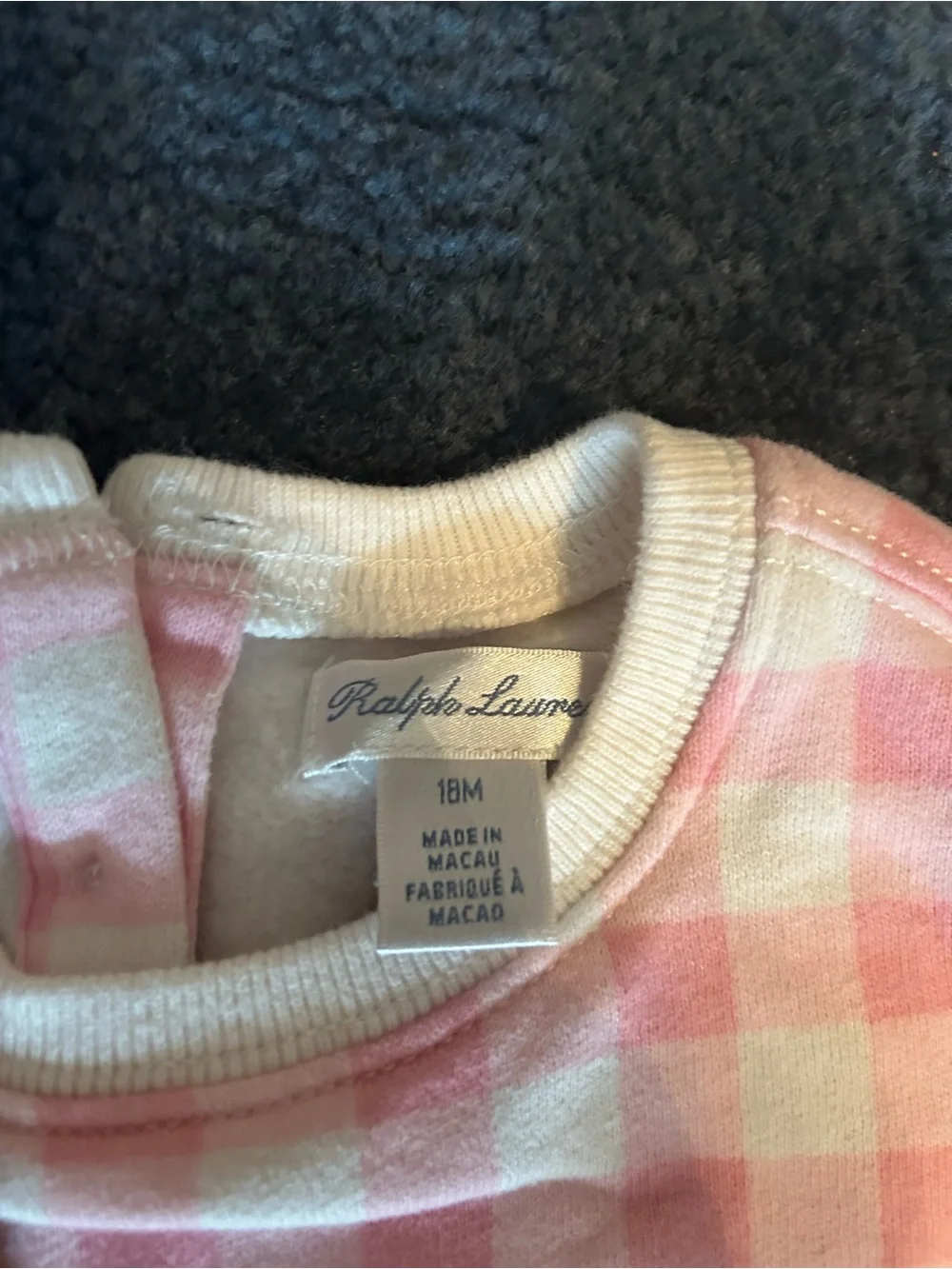 Ralph Lauren Pink Gingham Two-Piece Kids Pajama Set